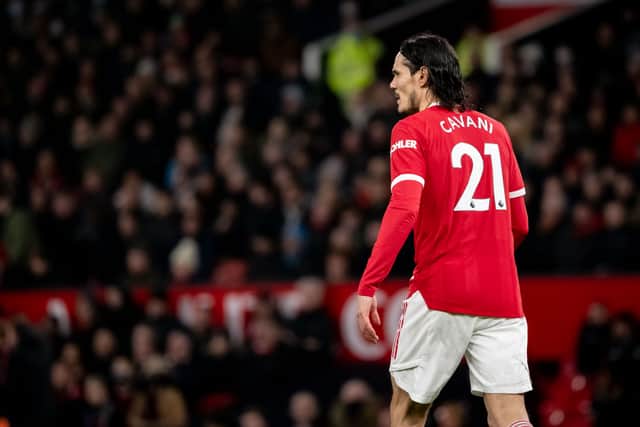 Cavani has had a disappointing campaign for United. Credit: Getty.