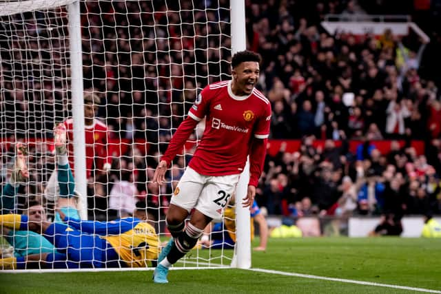 Jadon Sacho scored again for United at Old Trafford. Credit: Getty.