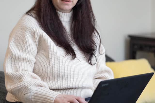 Sharon Bulmer, a mum of two from Manchester was scammed out of her savings online Credit: SWNS