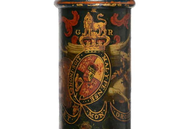 Detail from the truncheon bearing the Manchester coat of arms