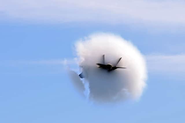 <p>A sonic boom caught on camera</p>