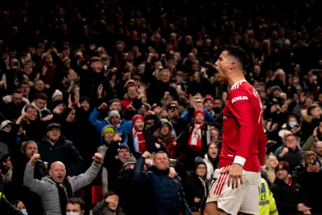 Ronaldo was back among the goals at Old Trafford. Credit: Getty.