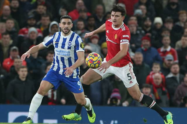 Maguire looked more solid for United. Credit: Getty.