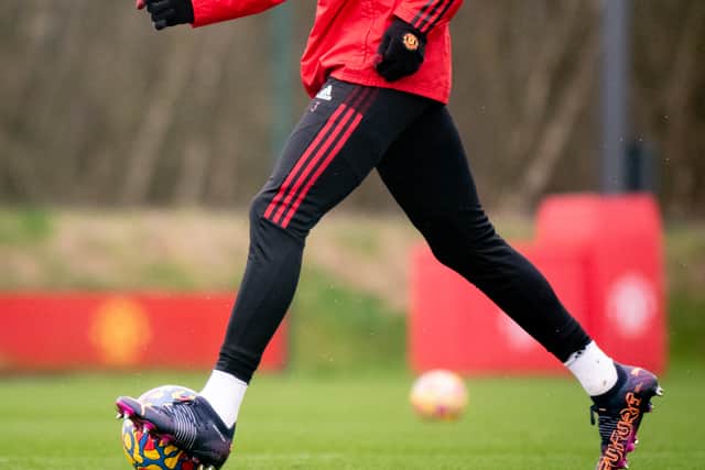 Eric Bailly training on Thursday Credit: Manchester United via Getty Images