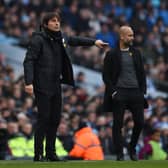 It’s Conte v Guardiola at the Etihad this weekend. Credit: Getty.