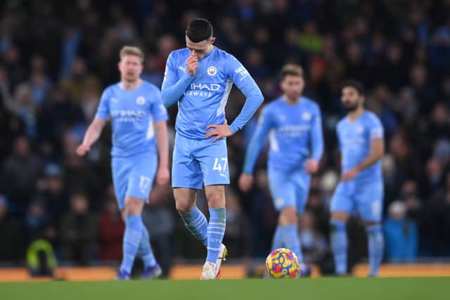 It was a disappointing night for Manchester City. Credit: Getty.