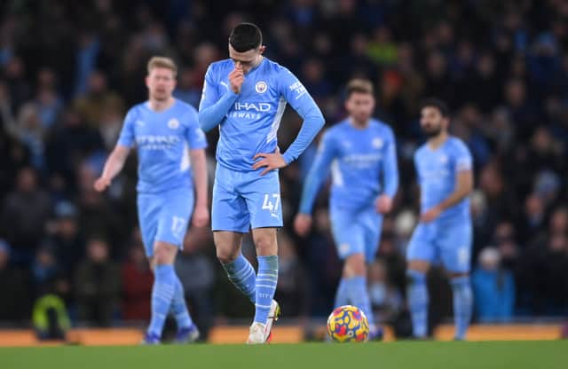 It was a disappointing night for Manchester City. Credit: Getty.