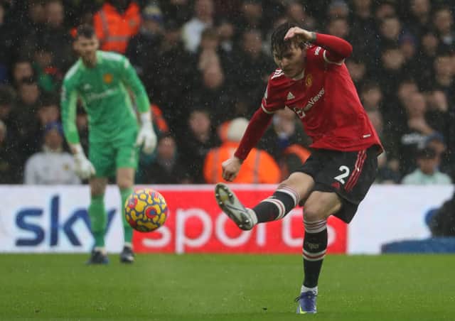 Lindelof played well at a sodden Elland Road. Credit: Getty.