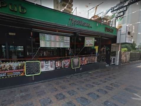 The bar in Benidorm outside which the ultimately fatal altercation happened. Photo from Google Street View