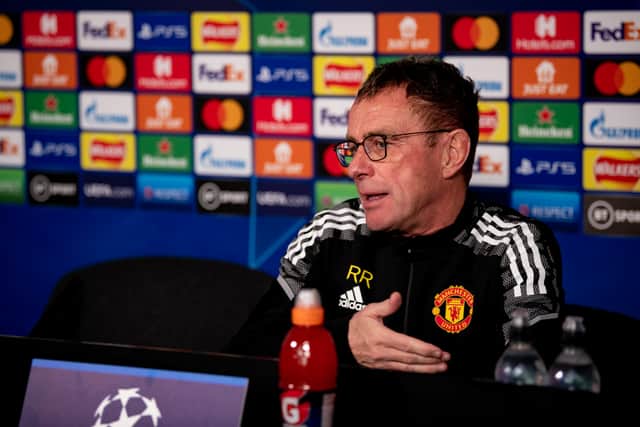 Ralf Rangnick held his pre-match press conference on Tuesday. Credit: Getty.