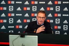 Rangnick has backed UEFA’s decision to move the Champions League final from Moscow to Paris. Credit: Getty.