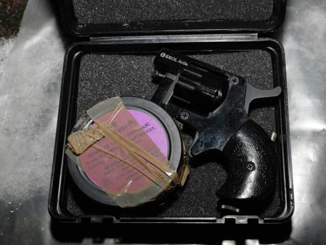 A gun and ammunition recovered by police