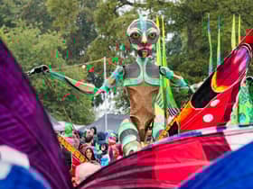 Global Grooves in a parade Credit: Jody Hartley