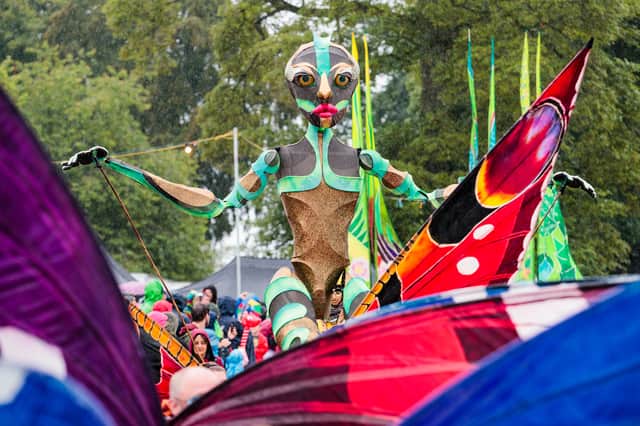 Global Grooves in a parade Credit: Jody Hartley
