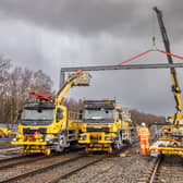 Engineers carrying out major rail upgrades between Manchester and Stalybridge