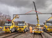 Engineers carrying out major rail upgrades between Manchester and Stalybridge