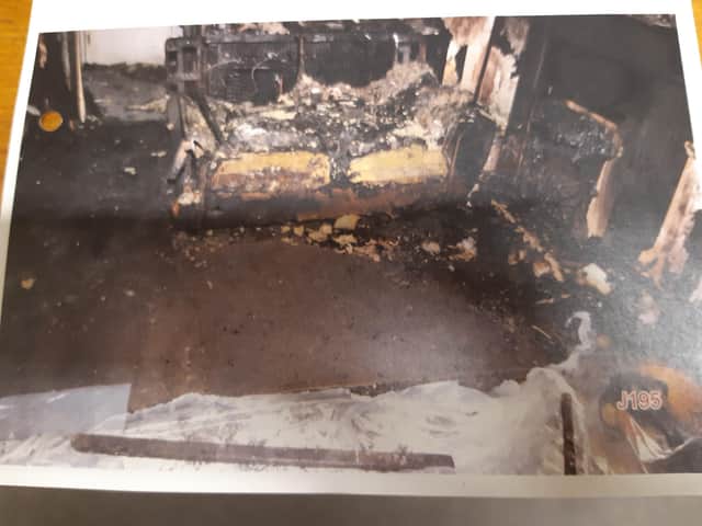 The aftermath of the blaze started by Mark See at the bungalow in Gorton which killed his mother Sandra