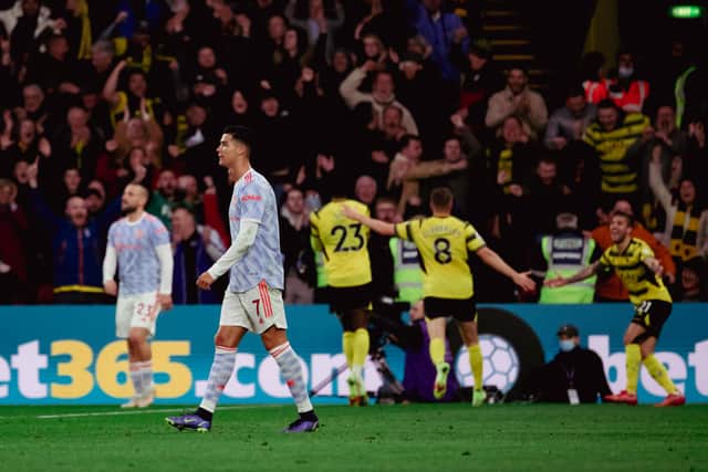 Manchester United were beaten 4-1 at Vicarage Road in November. Credit: Getty.