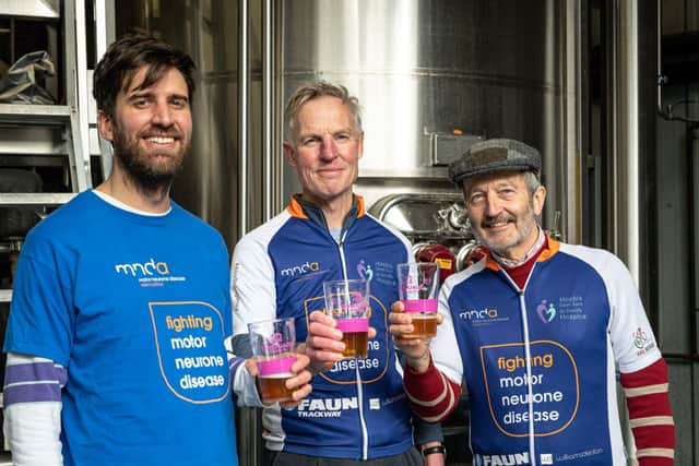 Richard Fowell, Steve MacVicar and Roger Thomas at Blackjack for the Curly Hetchins brew day