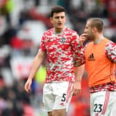 Harry Maguire and Luke Shaw. Credit: Getty.