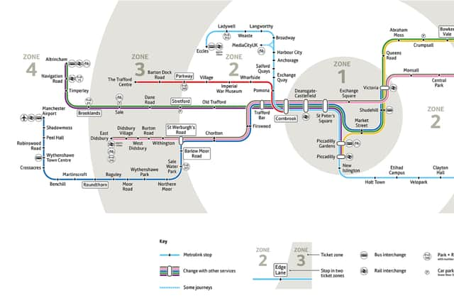 Manchester Metrolink Tram Map Credit: TFGM