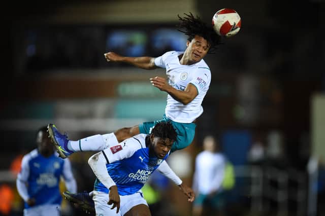Nathan Ake was involved in an awkward fall during Tuesday’s win over Peterborough. Credit: Getty.