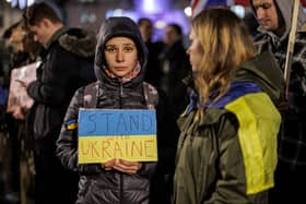 Protests in support of Ukraine have been held across the country and there will be another in Manchester this weekend (Image: Getty Images)