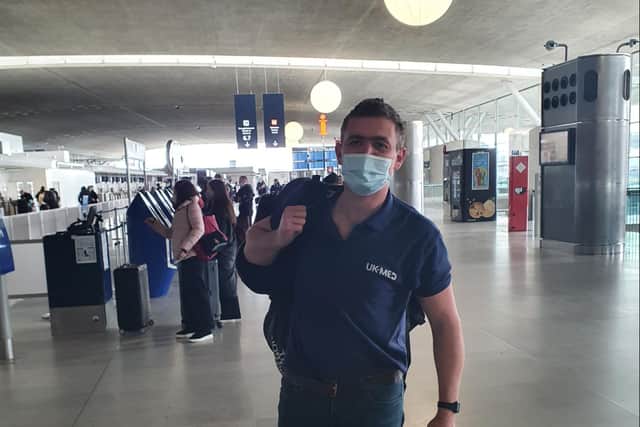 UK-Med operations director Tom Godfrey flying out to Poland
