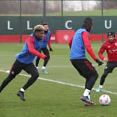 It was attack v defence in the latest United training video. Credit: Getty.