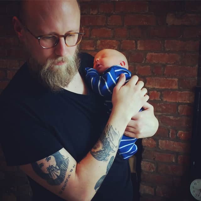Jude Drinkwater with his dad Phil 