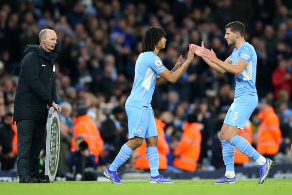 Nathan Ake and Ruben Dias will miss Sunday’s Manchester derby. Credit: Getty.