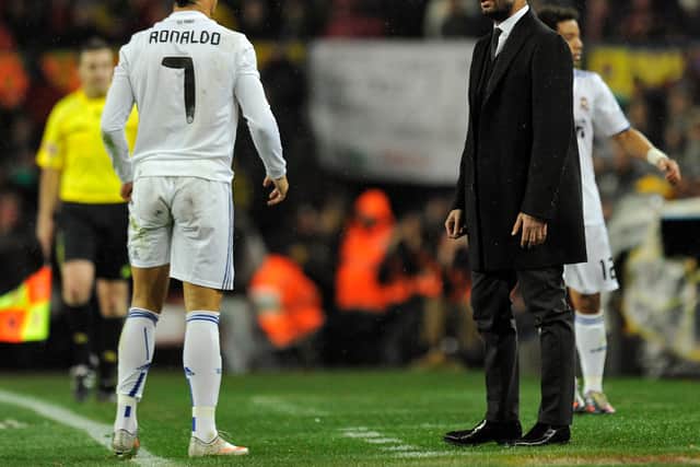 Ronaldo is an old foe for the experienced Guardiola. Credit: Getty.