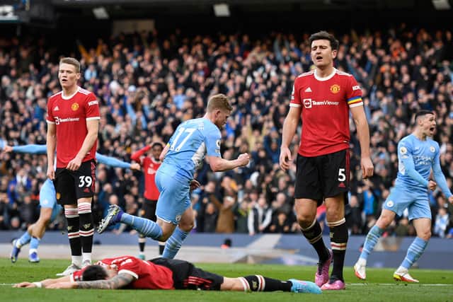 De Bruyne was at his scintillating best at the Etihad. Credit: Getty.