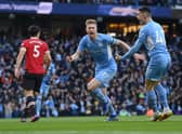 Manchester City extended their lead at the top with a win in the Manchester derby. Credit: Getty.