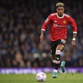 Marcus Rashford is reportedly unhappy with his lack of playing time at Manchester United. Credit: Getty.