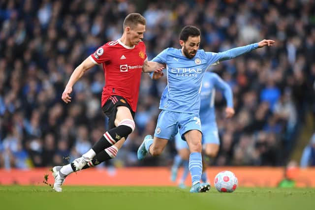 McTominay gave his all for United despite the three-goal losing margin. Credit: Getty.