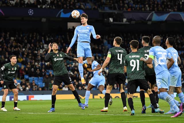 City beat Sporting 5-0 over both legs in the Champions League last-1. Credit: Getty. 