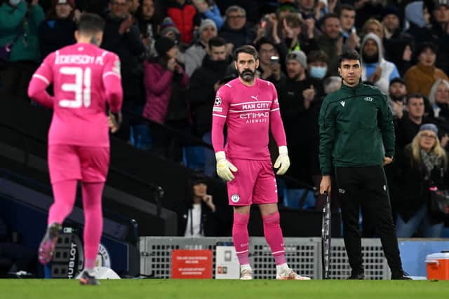 Scott Carson replaced Ederson late on. Credit: Getty