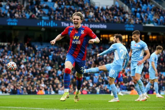 Palace inflicted one of just three league defeats so far this season, on City. Credit: Getty.