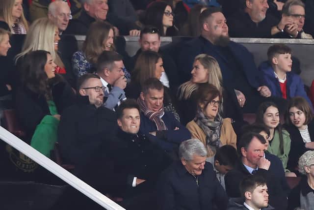 Tom Brady was in attendance at Old Trafford. Credit: Getty