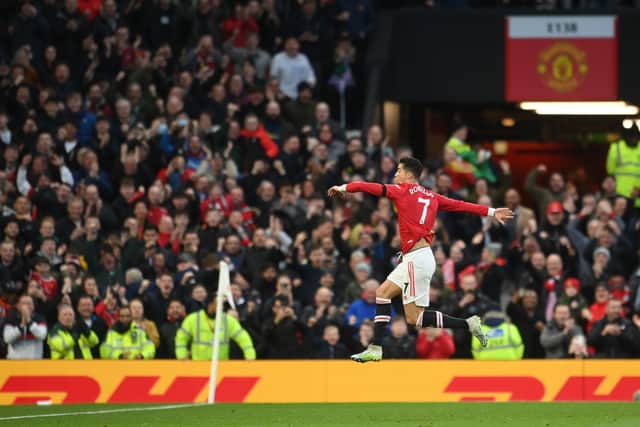 Ronaldo ensured United took three points on Saturday. Credit: Getty.