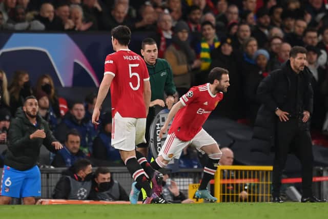 Mata’s last appearance for United was in their Champions League last-16 defeat to Atletico Madrid. Credit: Getty. 