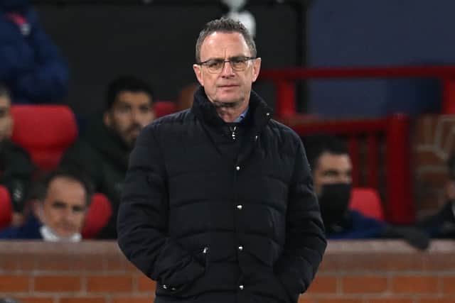 Ralf Rangnick felt the referee should have clamped down on Atletico’s play acting. Credit: Getty.
