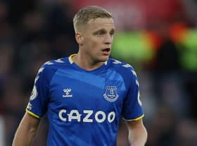 Donny van de Beek has made since appearances for Everton in the Premier League. Credit: Getty. 