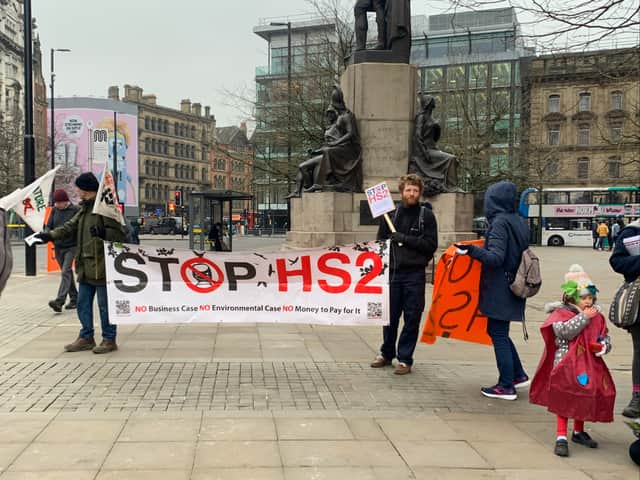 A previous Stop Hs2 protest in Manchester