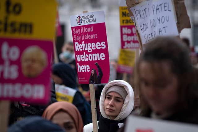 Protests have been held across the country against the Nationality and Borders Bill. Photo: Ben Stansall/AFP via Getty Images