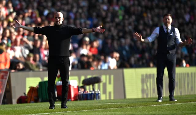 Guardiola navigated past Hasenhuttl and Southampton on Sunday. Credit: Getty.
