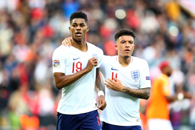 There will be no Rashford or Sancho for England. Credit: Getty.