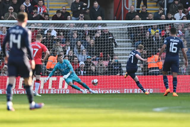 De Bruyne scored a second-half penalty against Southampton on Sunday. Credit: Getty.