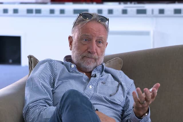 Peter Hook appearing in the film about Maxwell Hall